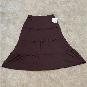 NWT Brown prairie skirt